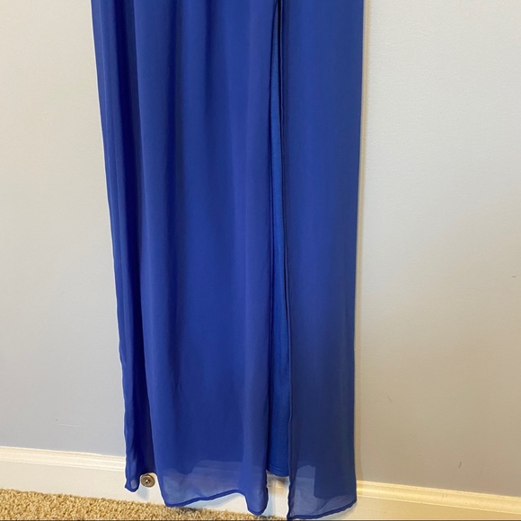 Rory Beca Adjustable Royal Blue Spaghetti Strap Maxi Dress - Size: Small - Picture 6 of 10